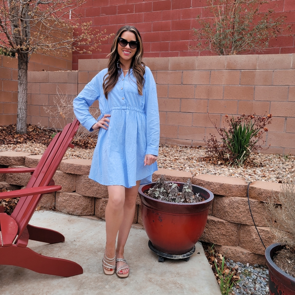 Blue Sun shirt dress